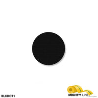 Mighty Line 1" BLACK Solid DOT - Pack of 200