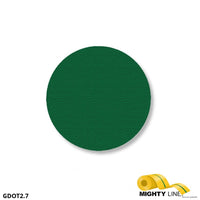 Mighty Line 2.7" GREEN Solid DOT - Pack of 100