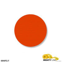 Mighty Line 2.7" ORANGE Solid DOT - Pack of 100