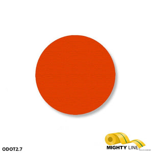 Mighty Line 2.7" ORANGE Solid DOT - Pack of 100