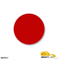Mighty Line 2.7" RED Solid DOT - Pack of 100