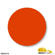 Mighty Line 3.75" ORANGE Solid DOT - Pack of 100