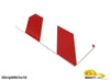 Mighty Line, Red and White Hazard, 3" by 10" Segments, Peel and Stick 10" Strips Mighty Line, Red and White Hazard, 3" by 10" Segments, Peel and Stick 10" Strips