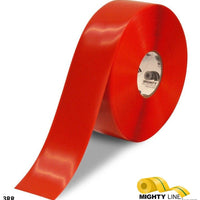 Mighty Line 3" Red Solid Color Tape - 100' Roll