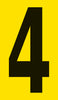 Mighty Line YELLOW Die Cut Location Markers - Number 4 - Pack of 10 Mighty Line YELLOW Die Cut Location Markers - Number 4 - Pack of 10