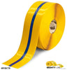 Mighty Line 4" Yellow Tape with Blue Center Line - 100' Roll Mighty Line 4" Yellow Tape with Blue Center Line - 100' Roll