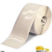 Mighty Line 6" WHITE Solid Color Tape - 100' Roll