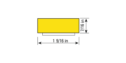 Flat Surface Protection Safety Foam Guard, Type F, Black / Yellow,  Self-Adhesive (39 3/8 in)