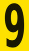 Mighty Line YELLOW Die Cut Location Markers - Number 9 - Pack of 10 Mighty Line YELLOW Die Cut Location Markers - Number 9 - Pack of 10