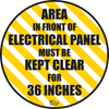 Keep Area infront of Electrical Panel Mighty Line Floor Sign, Industrial Strength, 12" Wide Keep Area infront of Electrical Panel Mighty Line Floor Sign, Industrial Strength, 12" Wide