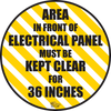 Keep Area infront of Electrical Panel Mighty Line Floor Sign, Industrial Strength, 16" Wide Keep Area infront of Electrical Panel Mighty Line Floor Sign, Industrial Strength, 16" Wide