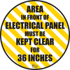 Keep Area infront of Electrical Panel Mighty Line Floor Sign, Industrial Strength, 24" Wide Keep Area infront of Electrical Panel Mighty Line Floor Sign, Industrial Strength, 24" Wide