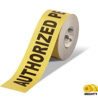 Mighty Line 4" Wide Authorized Personnel Only Floor Tape - 100' Roll