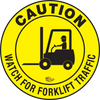 Caution Watch For Forklift Traffic, Mighty Line Floor Sign, Industrial Strength, 12" Wide Caution Watch For Forklift Traffic, Mighty Line Floor Sign, Industrial Strength, 12" Wide
