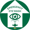 Green Emergency Eye Wash Station, 12" Floor Sign Green Emergency Eye Wash Station, 12" Floor Sign