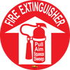 16" Fire Extinguisher Pull Aim Squeeze Sweep Floor Sign 16" Fire Extinguisher Pull Aim Squeeze Sweep Floor Sign