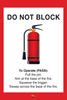 Mighty Line Do Not Block Fire Extinguisher Sign - 1 Sign - Floor Marking Mighty Line Do Not Block Fire Extinguisher Sign - 1 Sign - Floor Marking
