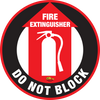 Fire Extinguisher Do Not Block, Mighty Line Floor Sign, Industrial Strength, 12" Wide Fire Extinguisher Do Not Block, Mighty Line Floor Sign, Industrial Strength, 12" Wide
