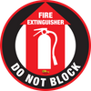 Fire Extinguisher Do Not Block, Mighty Line Floor Sign, Industrial Strength, 24" Wide Fire Extinguisher Do Not Block, Mighty Line Floor Sign, Industrial Strength, 24" Wide