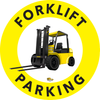Yellow Forklift Parking, 24" Floor Sign Yellow Forklift Parking, 24" Floor Sign