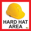Hard Hat Area, 12" Floor Sign Hard Hat Area, 12" Floor Sign