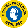 Blue Hearing Protection Required, 12" Mighty Line Floor Sign Blue Hearing Protection Required, 12" Mighty Line Floor Sign