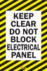 Keep Clear Do Not Block Electrical Panel, Mighty Line Floor Sign, Industrial Strength, 36x42" Wide Keep Clear Do Not Block Electrical Panel, Mighty Line Floor Sign, Industrial Strength, 36x42" Wide