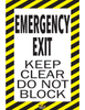 EMERGENCY EXIT KEEP CLEAR DO NOT BLOCK, 24x36" Floor Sign EMERGENCY EXIT KEEP CLEAR DO NOT BLOCK, 24x36" Floor Sign