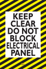 Keep Clear Do Not Block Electrical Panel, Mighty Line Floor Sign, Industrial Strength, 24x36" Wide Keep Clear Do Not Block Electrical Panel, Mighty Line Floor Sign, Industrial Strength, 24x36" Wide
