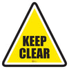 Keep Clear Triangle Floor Sign - Floor Marking Sign, 12" Keep Clear Triangle Floor Sign - Floor Marking Sign, 12"