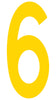 Mighty Line 6 Number Floor Marker Adhesive, 4.5"x10" size, pack of 10 Mighty Line 6 Number Floor Marker Adhesive, 4.5"x10" size, pack of 10