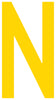 Mighty Line N Letter Floor Marker Adhesive, 4.5"x10" size, pack of 10 Mighty Line N Letter Floor Marker Adhesive, 4.5"x10" size, pack of 10