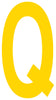 Mighty Line Q Letter Floor Marker Adhesive, 4.5"x10" size, pack of 10 Mighty Line Q Letter Floor Marker Adhesive, 4.5"x10" size, pack of 10