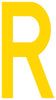 Mighty Line R Letter Floor Marker Adhesive, 4.5"x10" size, pack of 10 Mighty Line R Letter Floor Marker Adhesive, 4.5"x10" size, pack of 10