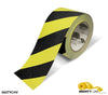 Mighty Line 3" Yellow With Black Chevrons Anti-Slip Floor Tape - 60' Roll Mighty Line 3" Yellow With Black Chevrons Anti-Slip Floor Tape - 60' Roll