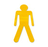 Pedestrian Man - Pack of 20 - Floor Marking 6" x 10", Yellow Pedestrian Man - Pack of 20 - Floor Marking 6" x 10", Yellow