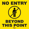 No Entry Beyond this Point Floor Sign, Peel and Stick 12 inch Wide No Entry Beyond this Point Floor Sign, Peel and Stick 12 inch Wide