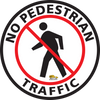 No Pedestrian Text Floor Sign - Floor Marking Sign, 12" No Pedestrian Text Floor Sign - Floor Marking Sign, 12"