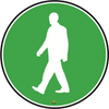 Green Pedestrian Man, 12" Floor Sign Green Pedestrian Man, 12" Floor Sign