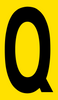 Mighty Line YELLOW Die Cut Location Markers - Letter Q - Pack of 10 Mighty Line YELLOW Die Cut Location Markers - Letter Q - Pack of 10