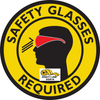 Yellow Safety Glasses Required, 16" Floor Sign Yellow Safety Glasses Required, 16" Floor Sign