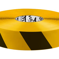 Floor Marking Tape, Striped Hazard, Continuous Roll, 2" Roll, 1 EA, 45VR92