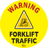 Warning Fork Lift Traffic, Mighty Line Floor Sign, Industrial Strength, 16" Wide Warning Fork Lift Traffic, Mighty Line Floor Sign, Industrial Strength, 16" Wide