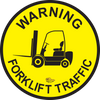 Warning Fork Lift Traffic, Mighty Line Floor Sign, Industrial Strength, 24" Wide Warning Fork Lift Traffic, Mighty Line Floor Sign, Industrial Strength, 24" Wide