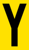Mighty Line YELLOW Die Cut Location Markers - Letter Y - Pack of 10 Mighty Line YELLOW Die Cut Location Markers - Letter Y - Pack of 10