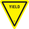 Yellow YIELD, 24" Floor Sign Yellow YIELD, 24" Floor Sign