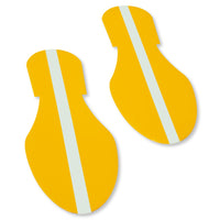 Mighty Line Yellow Footprint with Glowing Center - Pack of 50