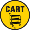 Push Cart Mighty Line Floor Sign, Industrial Strength, 12" Wide Push Cart Mighty Line Floor Sign, Industrial Strength, 12" Wide