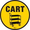 Push Cart Mighty Line Floor Sign, Industrial Strength, 16" Wide Push Cart Mighty Line Floor Sign, Industrial Strength, 16" Wide