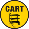 Push Cart Mighty Line Floor Sign, Industrial Strength, 24" Wide Push Cart Mighty Line Floor Sign, Industrial Strength, 24" Wide